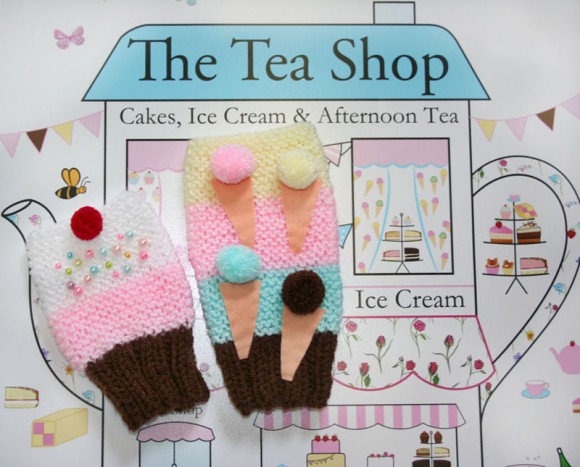 fairy cake icecream wrist warmers