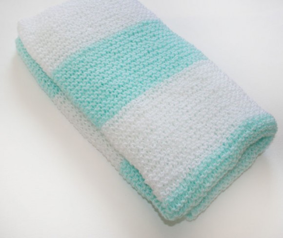 Easy Knit Baby Blanket 1